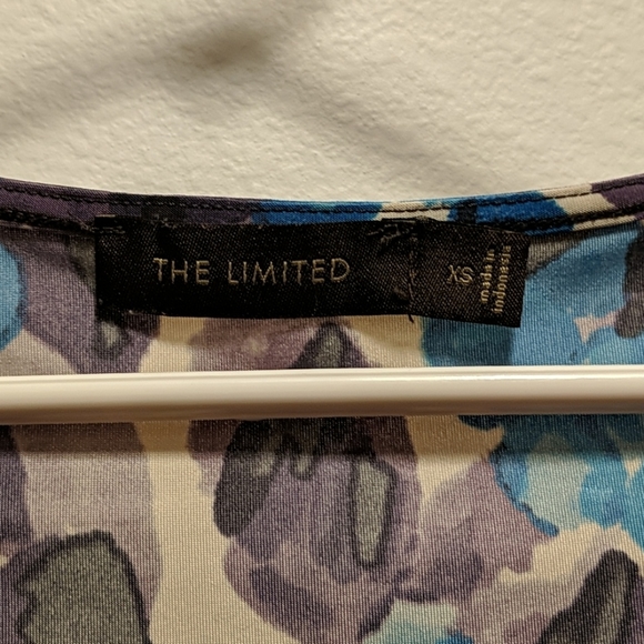 The Limited Blue & Purple Scoop Cowl Blouse - Picture 2 of 3